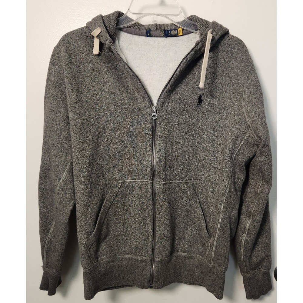Polo Ralph Lauren Gray Heather Men's S‎ Full Zip Fleece Hoodie Embroidered Pony